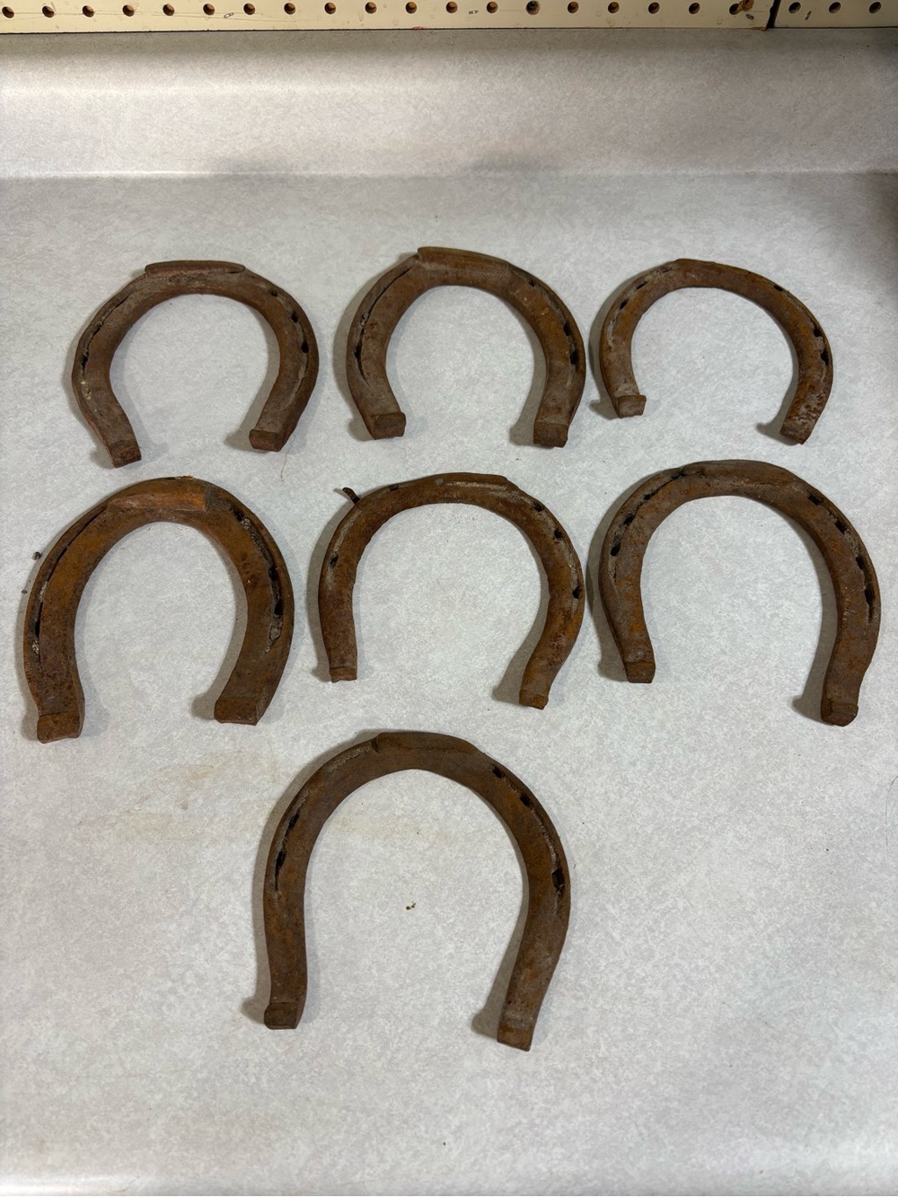 Old vintage horse shoes for decor